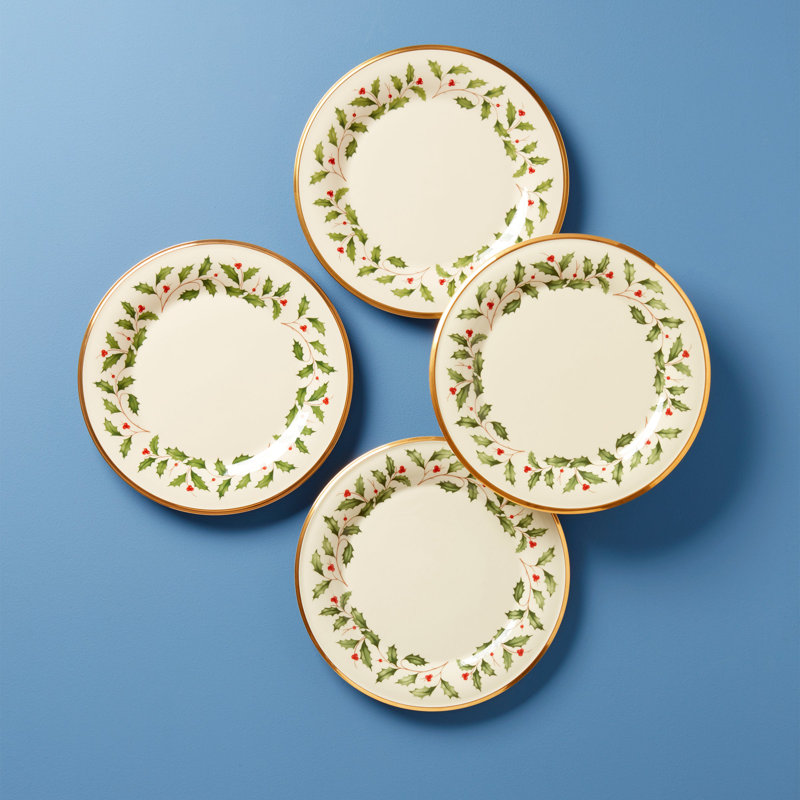 Holiday Dinnerware Dinner Plates, Set Of 4