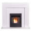 Adam 121cm W Pure White Bio-Ethanol Fireplace with 6000 BTU