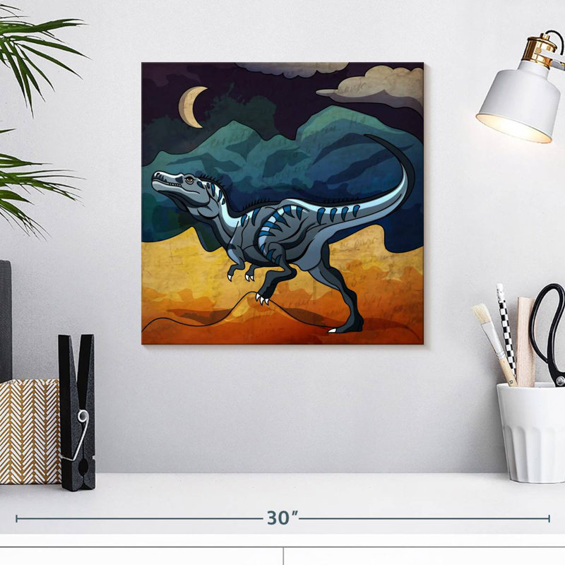 Ashelle, dinosaure dans la nuit, H 16 po x l 16 po