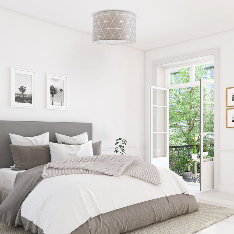 Danes Flush Mount, 29.5cm H x 45.5cm W x 45.5cm D, Grey