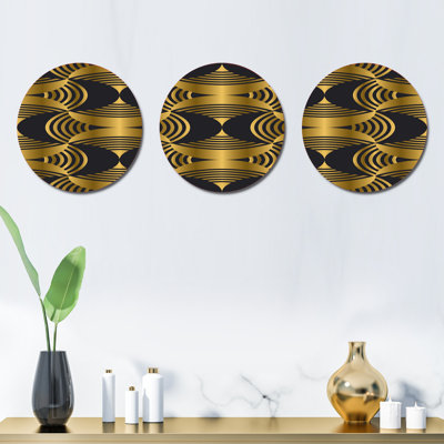 Ensemble de 3 décorations murales style moderne art déco