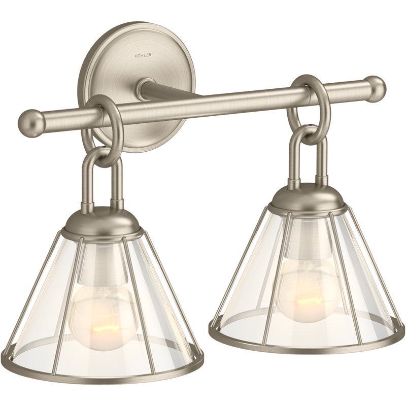 Terret 15½-In Two-Light Sconce, Vibrant Brushed Bronze
