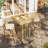39.37" H Square Pub Height Dining Table
