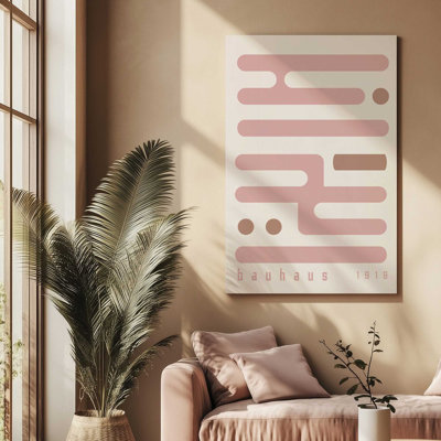 «Pink Bauhaus Minimalist Circuitry I», toile tendue