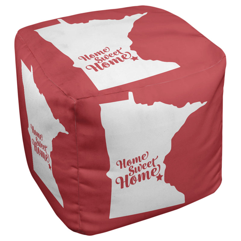 Repose-pieds cube the home saint paul, Rouge