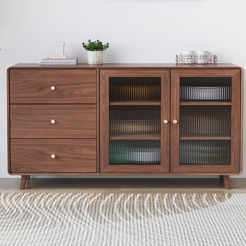 Buffet rétro de style chinois minimaliste, H 33,4 po x l 63 po x P 16,5 po