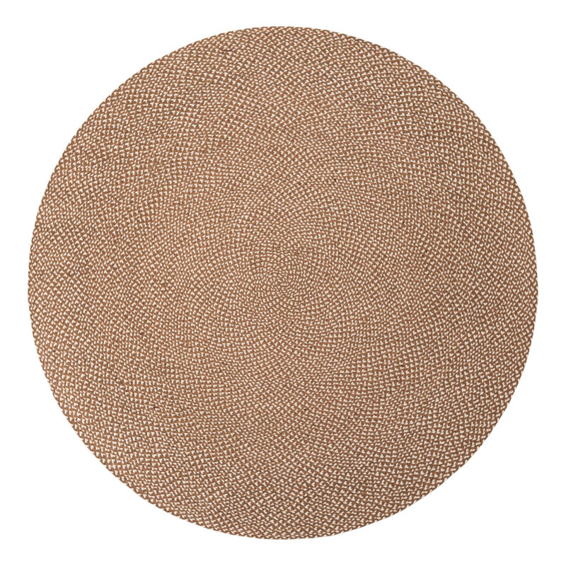  Tapis en jute tressé Tweed, Rond 7 pi 10 po