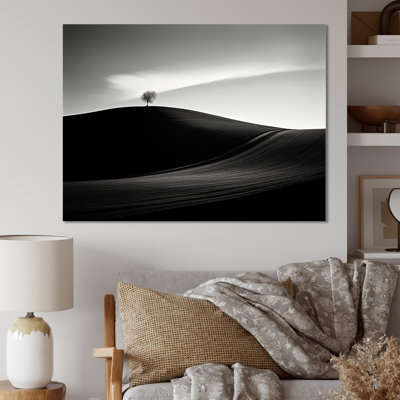 Photo de prairie monochrome noir et blanc sur toile