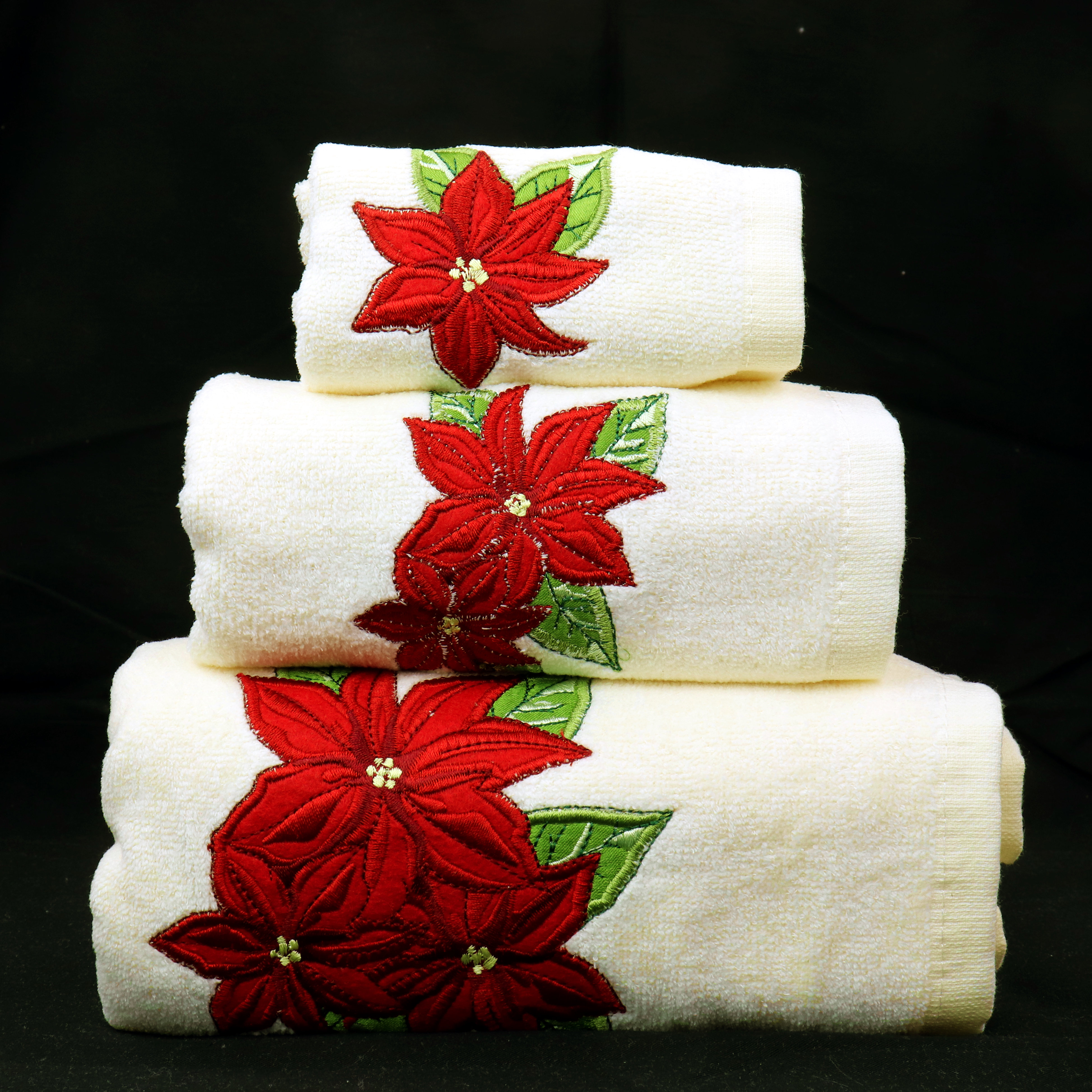 100% Cotton Face Hand Bath Towel Pure Cotton Jacquard Embroidery