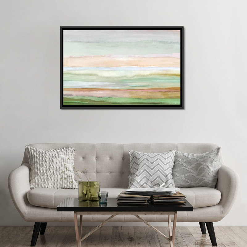 « poursuite », impression sur toile, H 32 po x l 48 po x P 1,5 po, Toile avec cadre noir, Pas de tapis