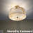 3-Light Alabaster Drum Semi Flush Mount