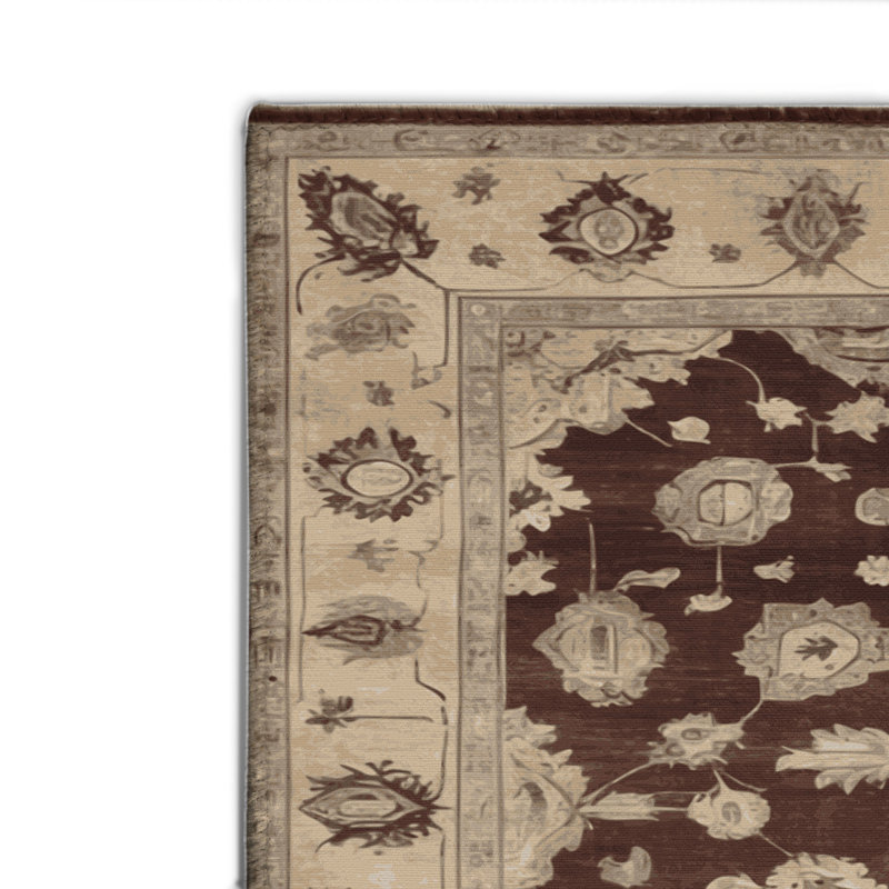 Tapis intérieur et extérieur brun Overdyed, Rectangulaire 2 pi x 3 pi