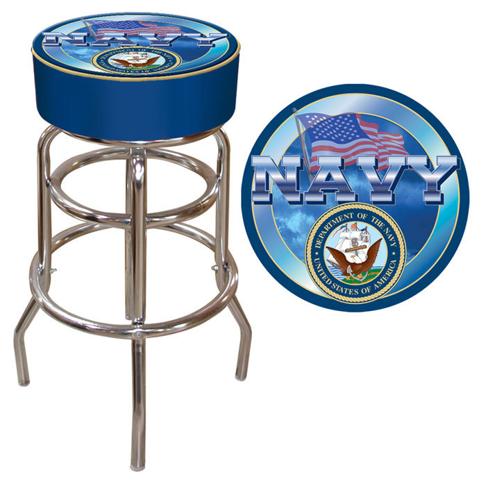 Swivel Upholstered Counter Stool with Metal Frame