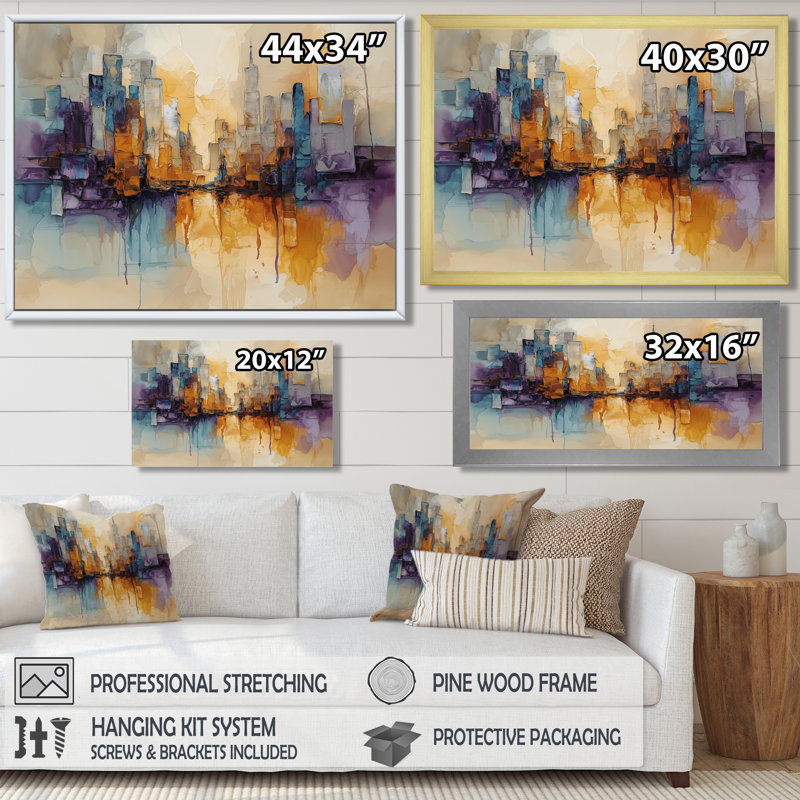Nyel - Abstract Wall Art, 30" H x 40" W, Brown, Floater Framed
