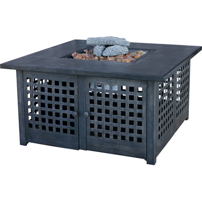 UniFlame Metal Propane Fire Pit Table