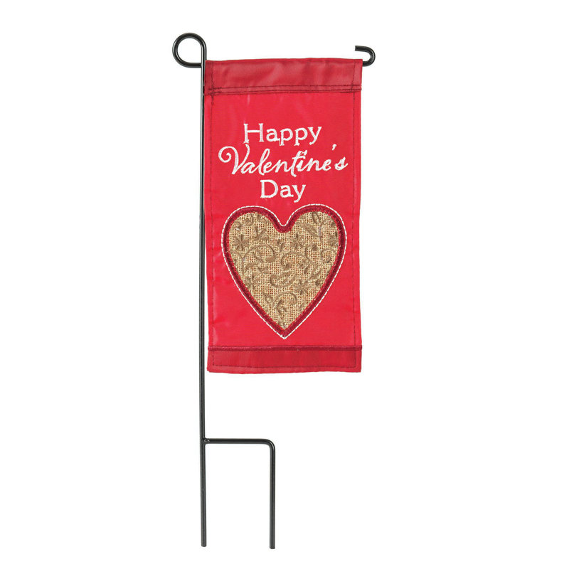 Mini Flag Happy Valentine Day 4x8.5