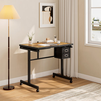 1000 PCS Metal Jigsaw Puzzle Table with Adjustable Drafting Board, 2 Drawers for Adults Gift