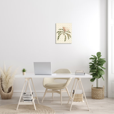 Plante à motif géométrique naturel avec feuilles vertes et fleurs