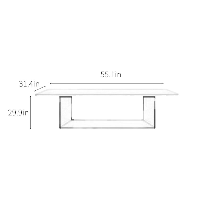 Lindgren, H 29,9 po x L 55,1 po x l 31,4 po