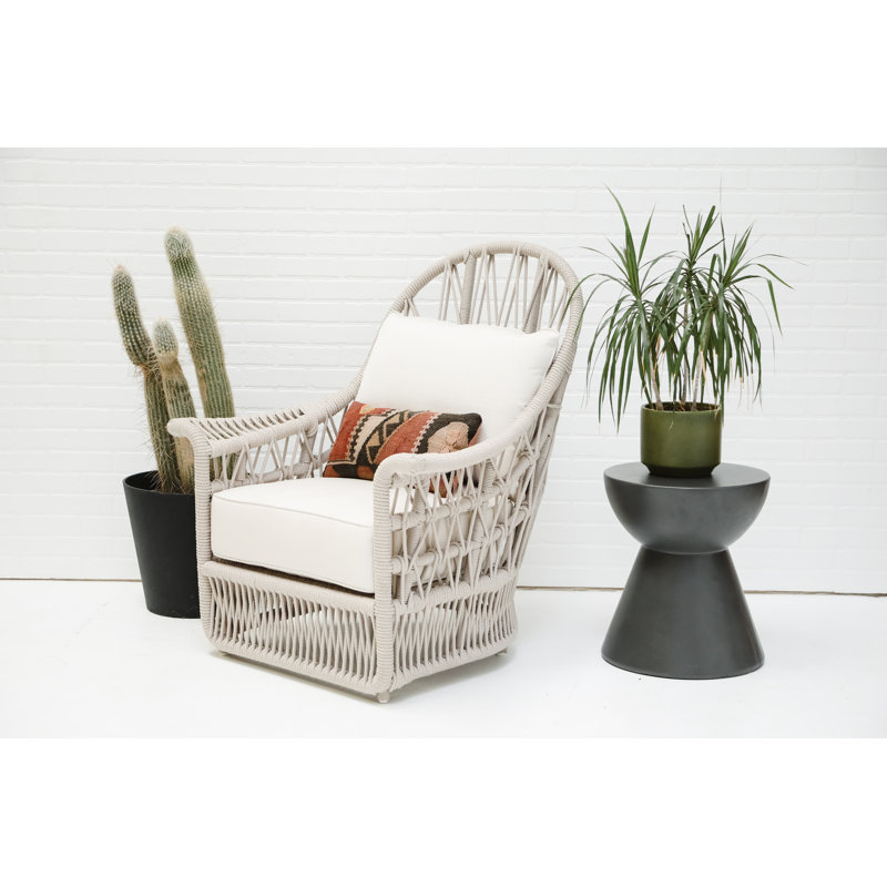 Dana Outdoor Lounge Chair, Spectrum Carbon Sunbrella® Plainweave