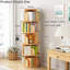 Bibliothèque ronde rotative à 5 niveaux à 360 degrés avec base stable, conception à chicane et rangement facile d'accès pour les petits espaces de bureau