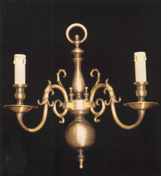 Cowie Candle Wall Light, Polished Shaded Flemish