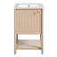 Meuble-lavabo de 20 po avec tablettes ouvertes et armoire avec portes