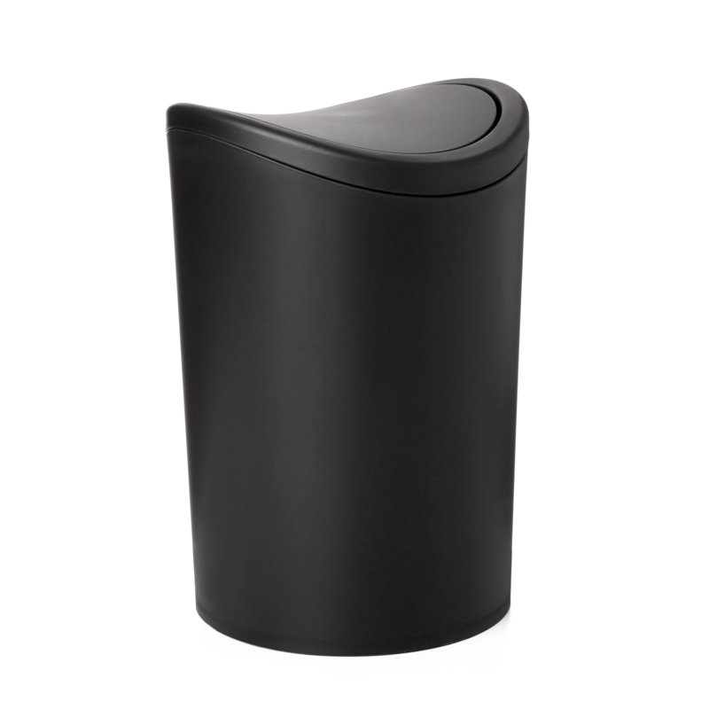 Petite poubelle de salle de bain Superio, 6 L, gris, Noir