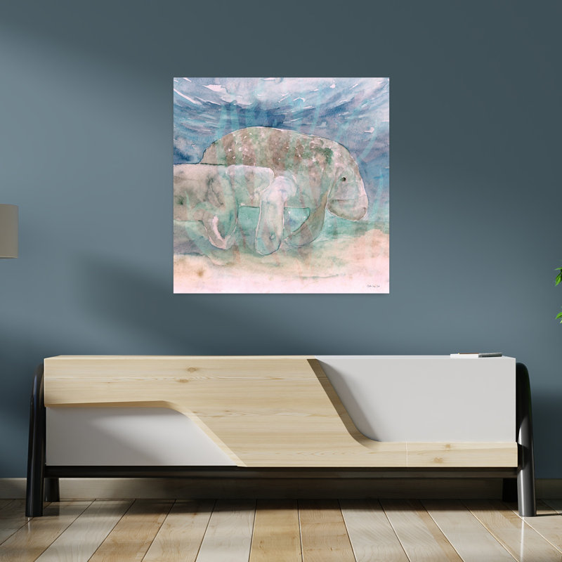 Dovecove Mother Manatee And Calf Abstract Coastal Art - Wayfair Canada