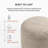 Sfera 17" Stone Upholstered Pouf Ottoman-1548333068