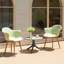 Table d'appoint d'extérieur ronde 23,6 po Giannie-332109063