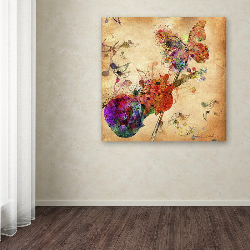 « love music », impression sur toile tendue, H 14 po x l 14 po x P 2 po