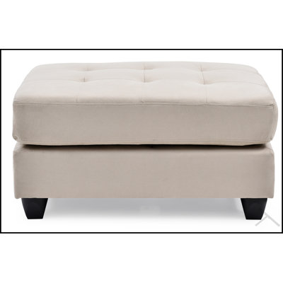 Malone G631-O Stylish Vanilla Ottoman with Hidden Storage, Perfect for Living Rooms and Bedrooms