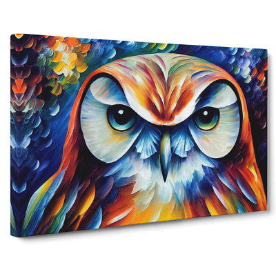 Owl Painting Vol.1 Abstract - Wrapped Canvas