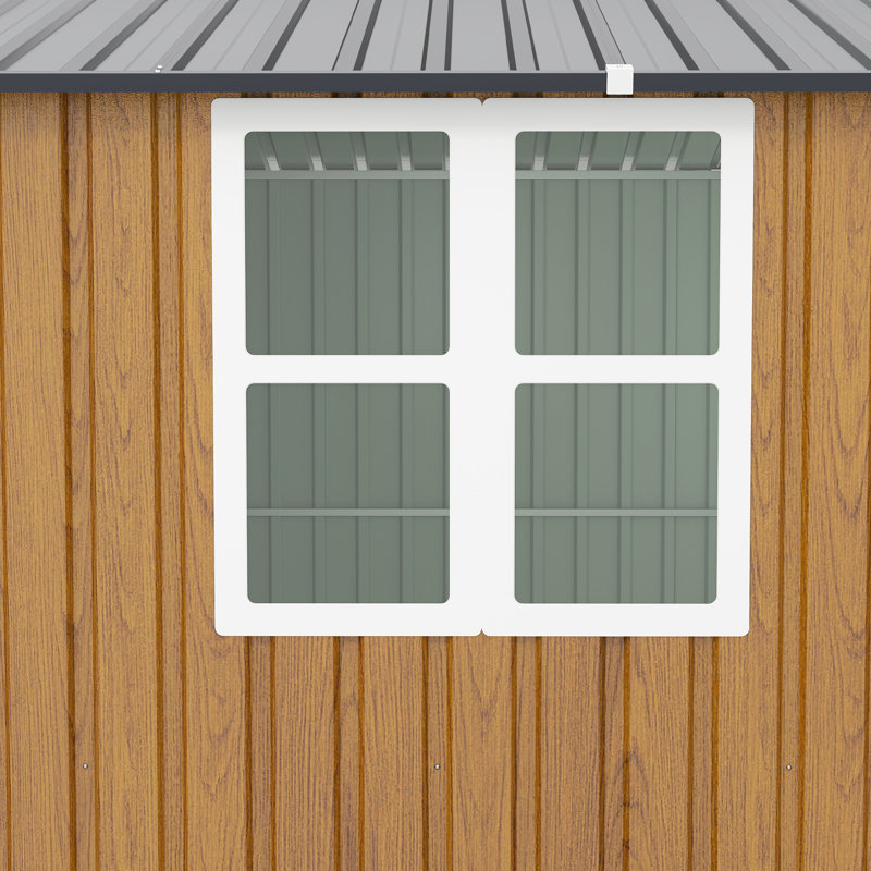 Remise de rangement extérieure 10 pi x 12 pi avec petite maison, Jaune