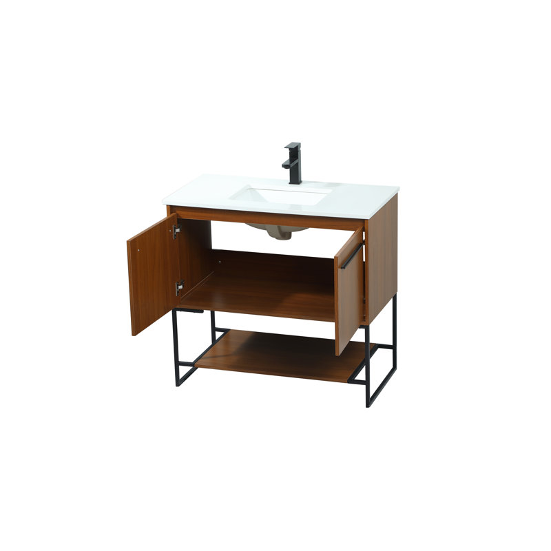 Ensemble de meuble-lavabo simple 36 po Rozell, Teck