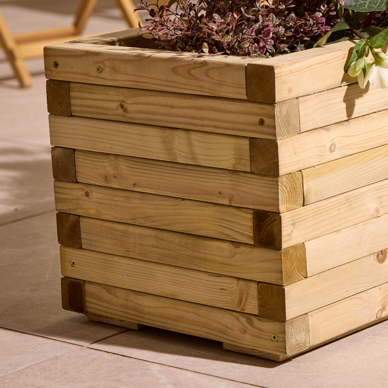Wood Planter Box, 37 cm H x 150 cm W x 40 cm D