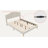 Full Size Gray Linen-Blend Upholstered Platform Bed Frame with LED Light and Height Adjustable Headboard, No Box Spring Needed-125127897-125127895