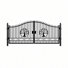 16 ft. W Steel Dual Swing Driveway Gate - Tree Style