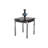 Denise Extendable Glass Top Metal Base Dining Table