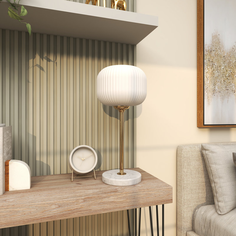 Lampe de table blanche 22,7 po