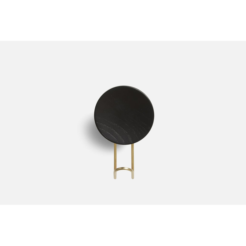 Around Wall Hanger (Large), Black/Satin Brass
