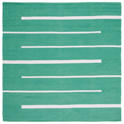 Estine Hand Woven Cotton Striped Rug