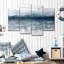 Ensemble de 4 pièces horizon abstrait sur toile-92828261