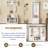 4-in-1 Multi-functional Hall Tree With Coat Rack, Bench, Shoe Cubbies And Open Compartments-1886429875