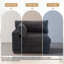 Fauteuil rembourré en flanelle de fourrure de lapin avec dossier rembourré et rembourré gris-1383988513