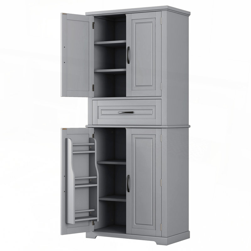 Armoire de rangement pour salle de bain en MDF de haute qualité avec tablettes réglables et amplement d'espace parfait pour la vie moderne et organisée