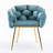 Modern Simple Leisure Velvet Single Sofa Chair Bedroom Lazy Person Household Dresser Stool Manicure Table Back Chair Blue-1294833306