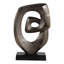 Décoration abstraite de sculpture en métal pour décoration de table - objet moderne pour étagère de salon - 20 po, bronze et noir