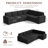 107" Cloud Modular Sectional Sofa with Ottoman,Modern Corduroy Couch for Living Room,7 Seat Sofa with Storage,U-Shaped Sofa,Random Combination-1687792682